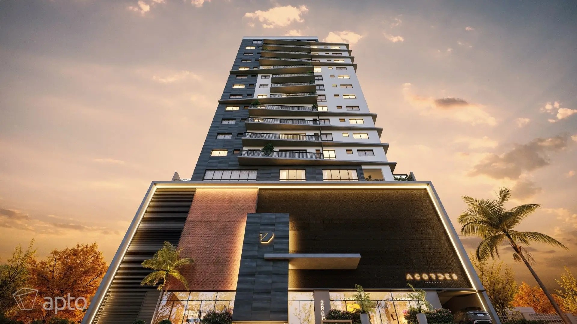 Arquitetura contemporânea de um residencial em Chapecó